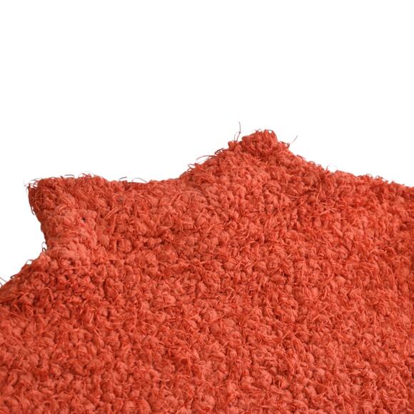 Skye's The Limit Orange Fuzzy Teddy Cowl Neck Oversized Sweater Size XS - Picture 7 of 7